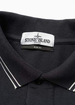 Stone island slim fit polo shirt чоловіче поло футболка3 фото