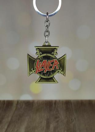 Металевий брелок "slayer"1 фото