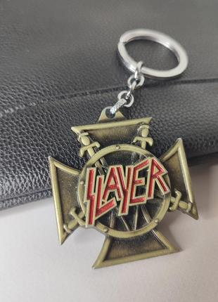 Металлический брелок "slayer" (брел0041)2 фото