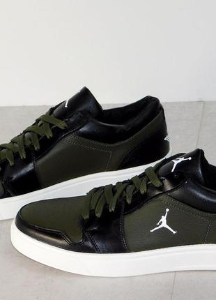 Nike мужские весенние/осенние хаки кеды на шнурках.демисезонные мужские кожаные кеды4 фото
