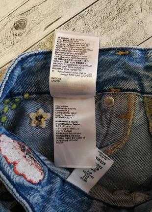 Шикарные стильные джинсовые шорты с вышивкой фирменные h&amp;m8 фото