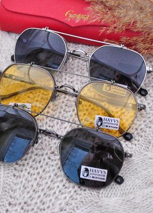 Фирменные солнцезащитные очки flip up havvs polarized hv68020  фотохромные хамелеон3 фото