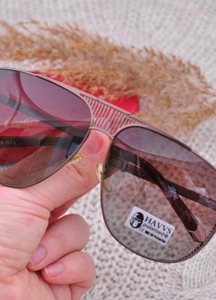 Фирменные солнцезащитные крупные очки  havvs polarized hv68012 с боковой шорой2 фото