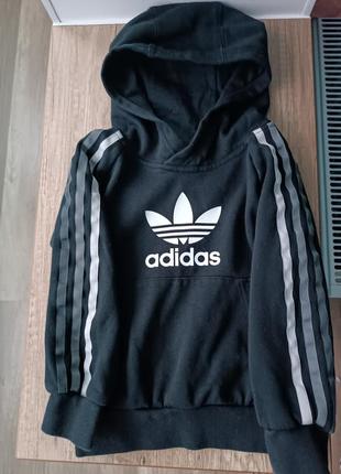 Капюшонка, худи, худи adidas,тепла на флисе на 4- 5 лет.