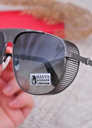 Фірмові сонцезахисні великі окуляри havvs polarized hv68012  з шорою