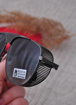 Фирменные солнцезащитные крупные очки  havvs polarized hv68012 с боковой шорой7 фото