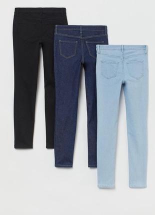 Комплект цветных джинсов 3 шт от h&amp;m на рост от 134 до 170 см2 фото