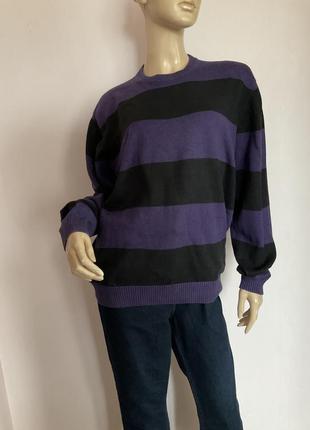 Бавовняний  чоловічий  светр в полоску від бренду daniel hechter /m/