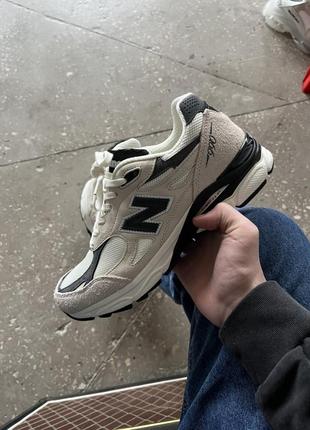 Мужские кроссовки new balance 990 beige/black