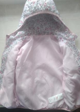 Демисезона стеганая курточка цветочный принт бренда george u9 3-4 eur 98-1044 фото
