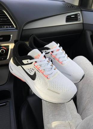 Женские белые с черным текстильные кроссовки в сетку nike zoomx 🆕 кроссовки весна лето