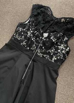 Платье черно бежевое хл4 фото
