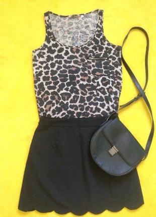 Юбка +майка леопард