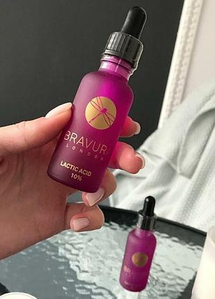 Пілінг для домашнього використання з молочною кислотою 10% bravura london lactic acid 10% peel 30 ml
