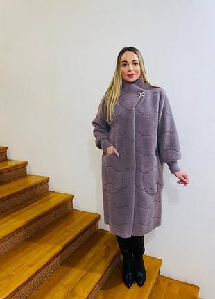 Пальто альпака турция батал отличное качество