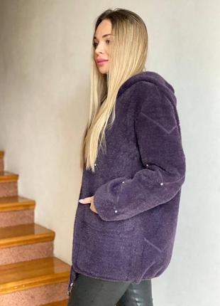 Пальто альпака туреччина люкс якість 🇹🇷 з капюшоном4 фото