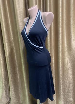 Платье сарафан черного цвета с открытой спиной размер m