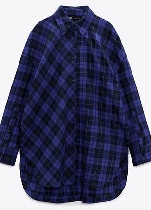 Фланелевая рубашка в клетку zara