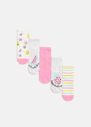 27-30 р нові фірмові шкарпетки набір комплект 5 пар дівчинці sinsay носки