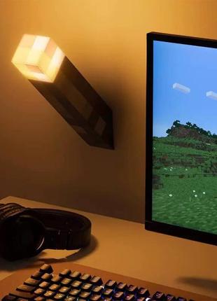 Нічник — світильник факел usb майнкрафт 28 см minecraft mojang