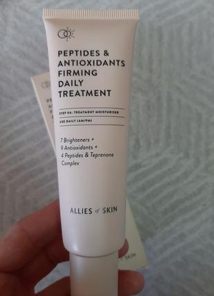 Пептидний антиоксидантний крем для обличчя allies of skin peptides & antioxidants firming daily treatment 50 ml1 фото