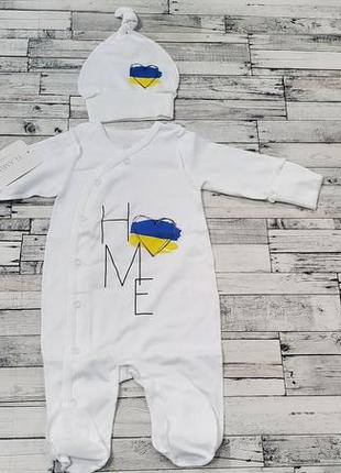 Патріотичний комбінезон фламінго р.56-62