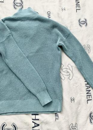 Джемпер пуловер кофта бирюзовая голубая6 фото