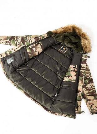Зимова куртка аляска n-3b classic мультикам, зимовий бушлат мультикам5 фото