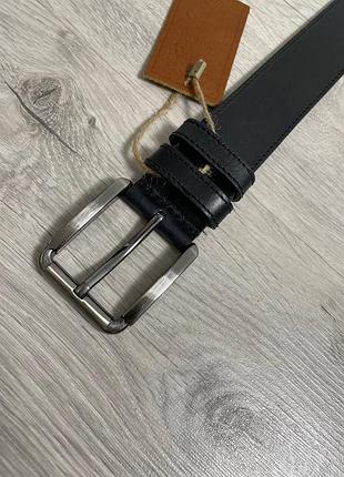 Ремінь пояс чоловічий чорний шкіряний/ ремень пояс мужской кожаный чёрный