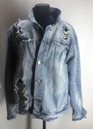 Котонова куртка джинсовка (112-490)1 фото