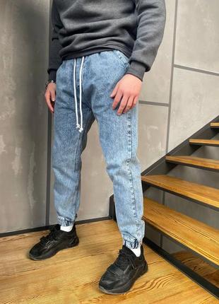 Мужские классические джинсы с шнурками / качественные повседневные мужские джинсы6 фото