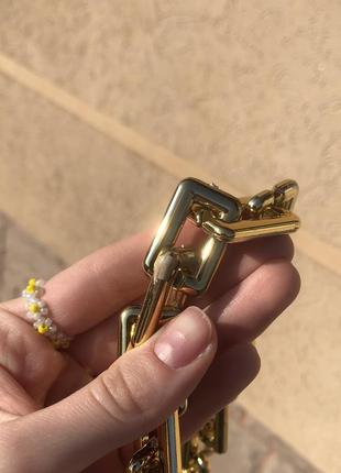 Зелена сумка багет в принт 2