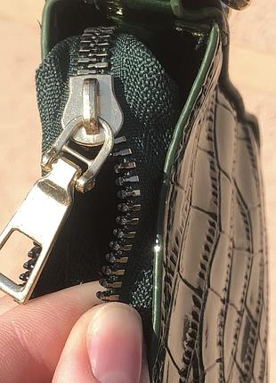 Зелена сумка багет в принт 4