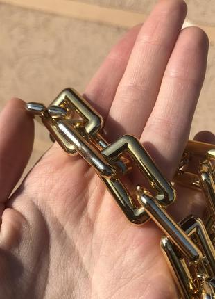 Зелена сумка багет в принт 3