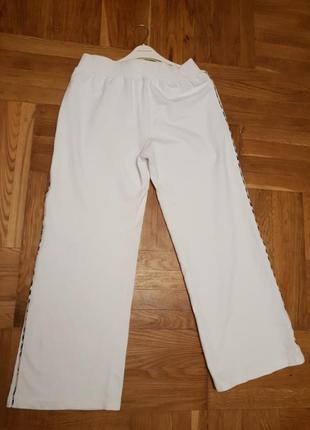 Белые спортивные широкие брюки,burberry,4 фото