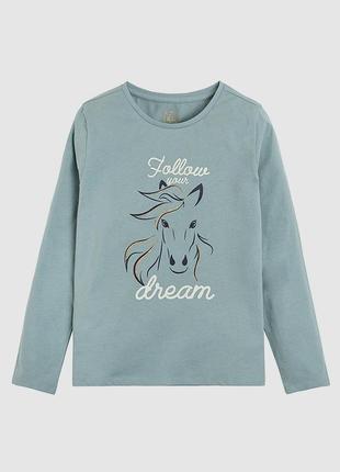 Лонгслів реглан футболка з довгим рукавом з лошадкою cool club
