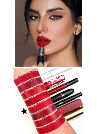 Матовая помада mac cosmetics retro matte lipstick ruby woo5 фото