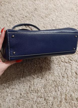 Натуральная кожаная сумка сумочка фирмення вместительная с короткими ручками3 фото