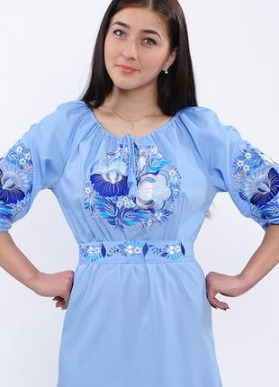 Квіткова сукня з петриківським розписом2 фото