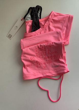 Спортивная розовая футболка хс и л4 фото