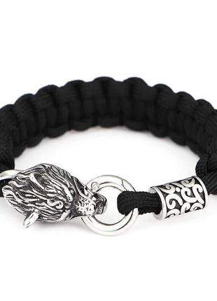 Паракордовий браслет із застібкою з латуні (вовк). відмінний подарунок