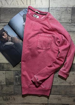 Мужской модный хлопковый розовый реглан tommy hilfiger оригинал размер xl1 фото