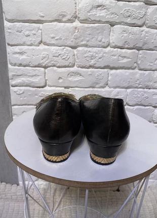 Красивые кожаные туфли с имитацией чешуи libra set shoes, 42р длина 28 см3 фото