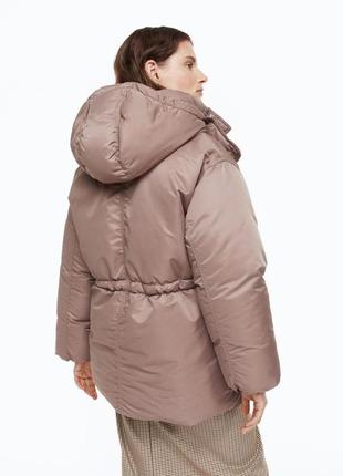 Куртка пуфер оверсайз h&m тепла пісочного кольору розмір с-м2 фото