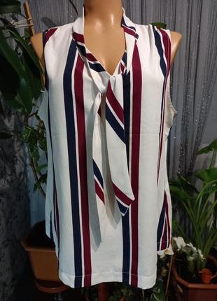 Блуза f&f в полоску, хл 46-48-50