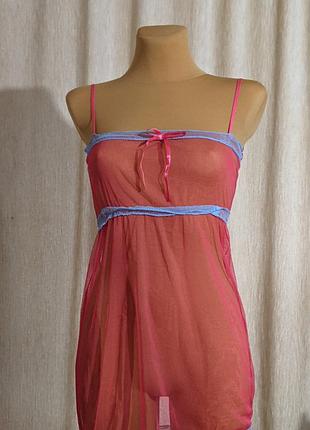 Сексуальная эротическая прозрачная ночная рубашка пеньюар