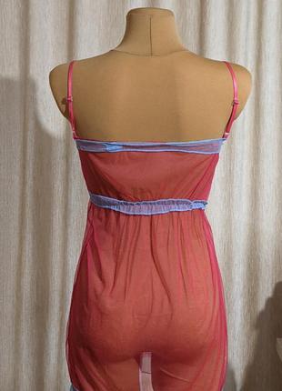 Сексуальная эротическая прозрачная ночная рубашка пеньюар