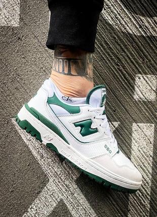 Кроссовки new balance 550 "white/black/green"