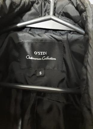 Ostin красивое пальто чёрное тёплое демисезонное стёганое женское брендовое10 фото