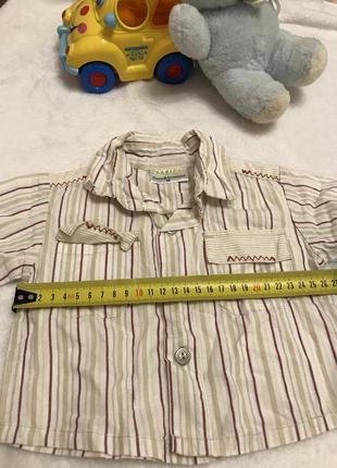 Сорочка babies на 3-6-9 місяців,сорочка бавовна 62 короткий рукав2 фото